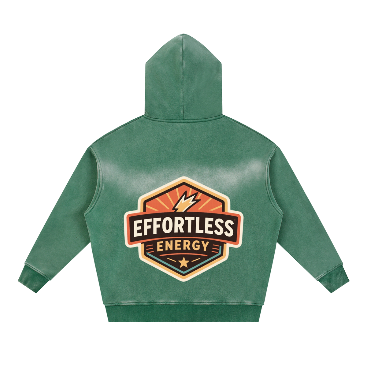 Sunfade Two-way Zipper Boxy Fleece Hoodie