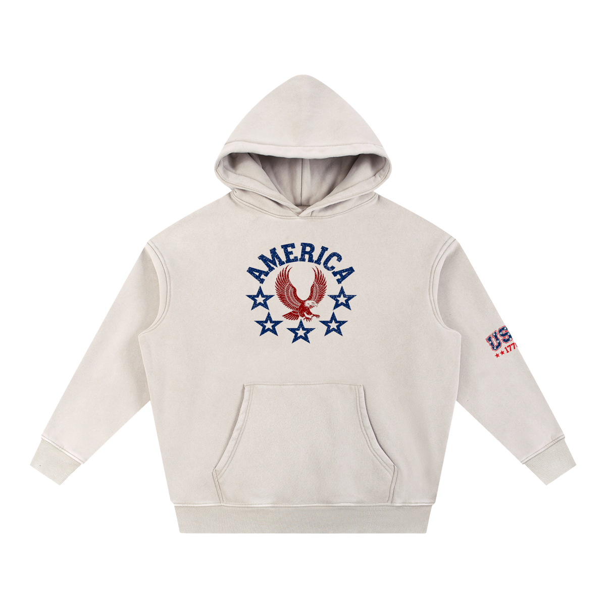 Snow Wash Fleece Oversize Hoodie