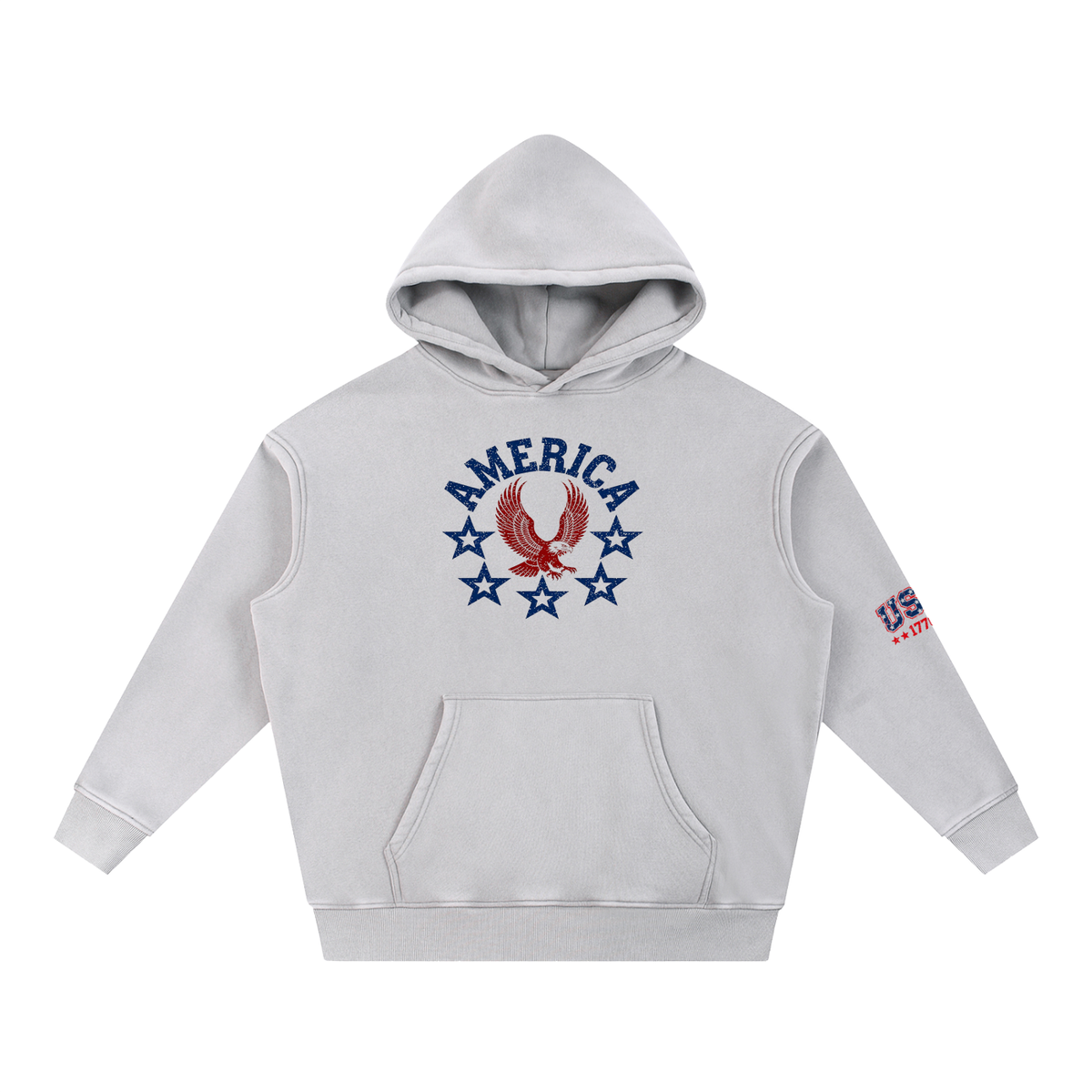 Snow Wash Fleece Oversize Hoodie