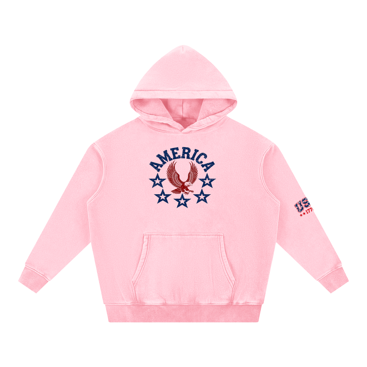 Snow Wash Fleece Oversize Hoodie