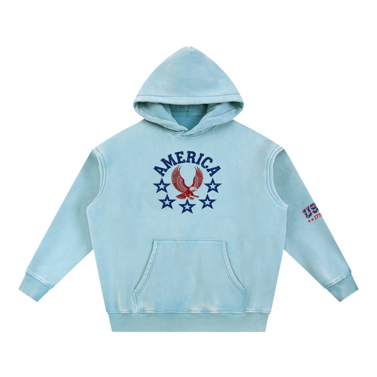 Snow Wash Fleece Oversize Hoodie