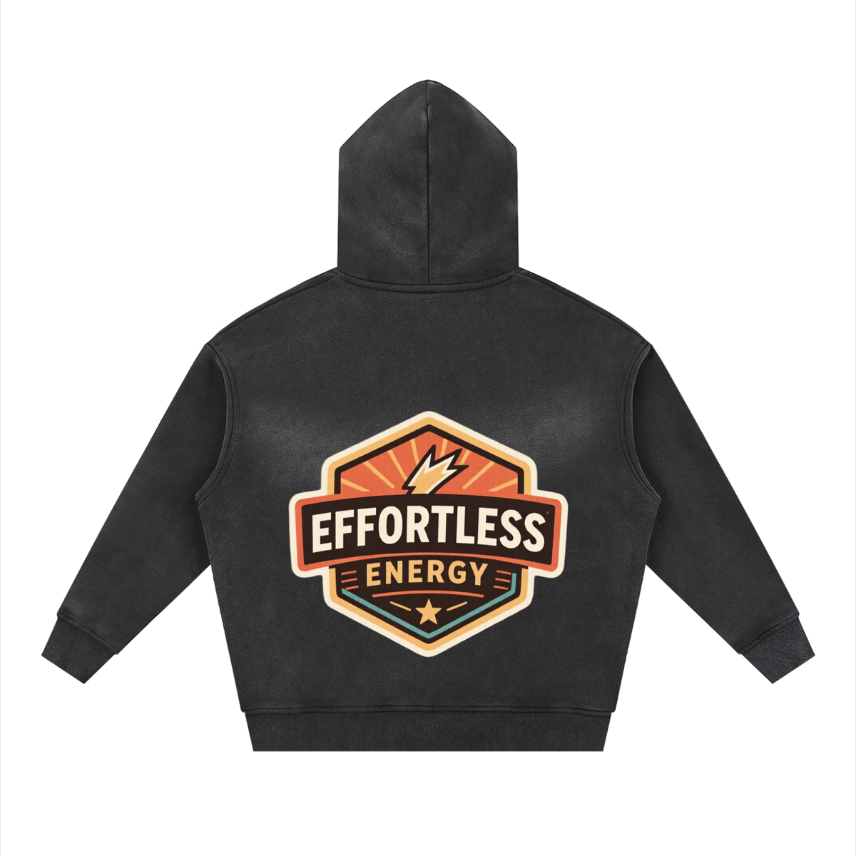 Sunfade Two-way Zipper Boxy Fleece Hoodie
