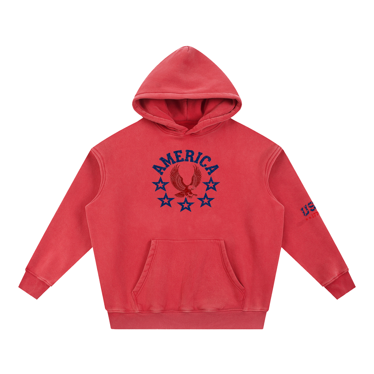Snow Wash Fleece Oversize Hoodie