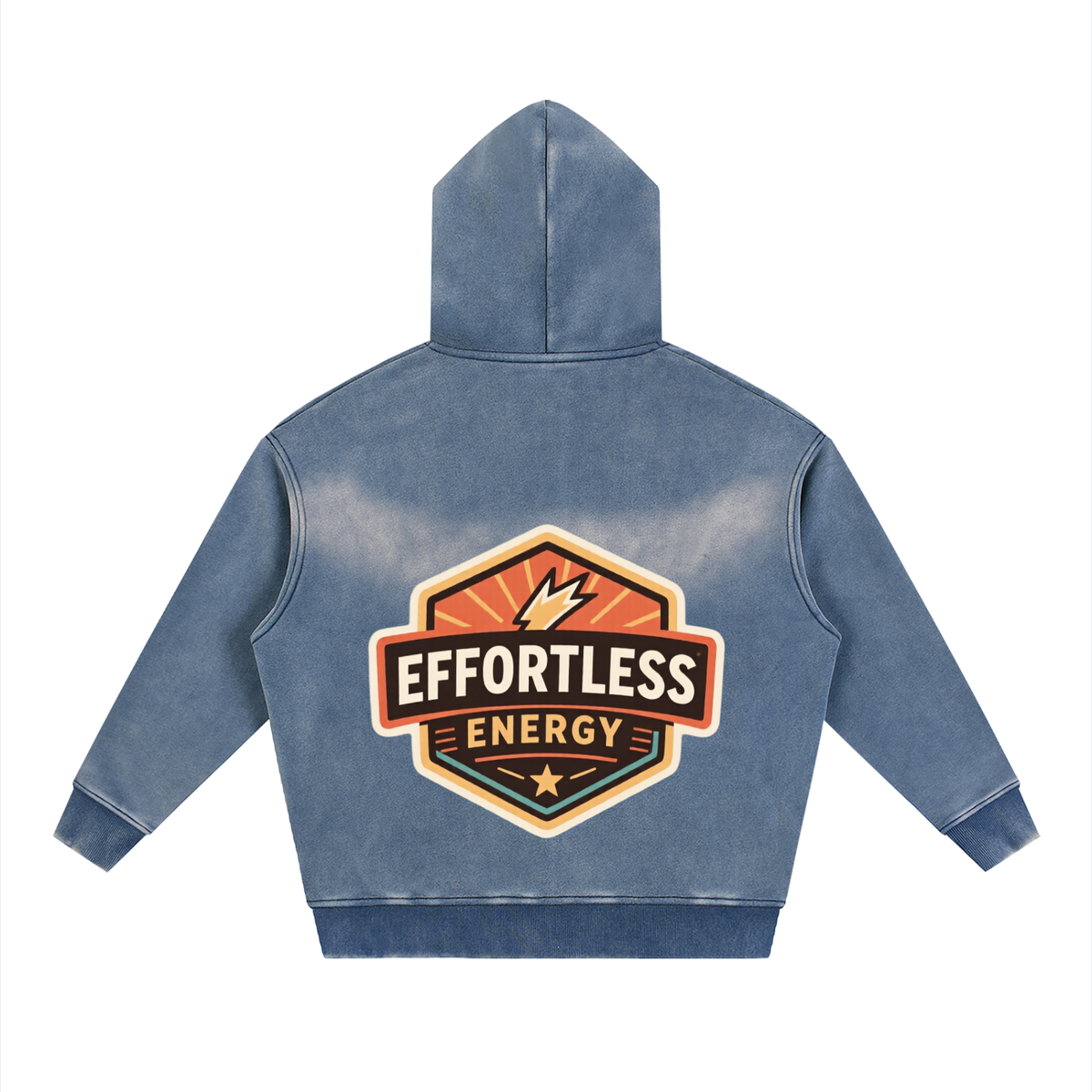 Sunfade Two-way Zipper Boxy Fleece Hoodie